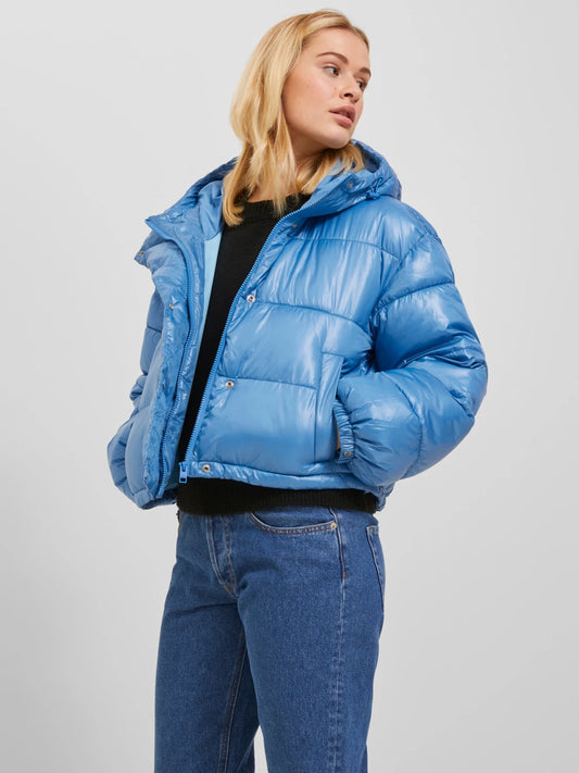 Jack&Jones JJXX Oversize Crop Şişme Mont - Kapüşonlu, Minimalist