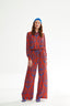 Naar Oversize Uzun Kol Midi Kadın Pantolon - Bohemian Desenli