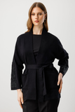 Ten Sleeves Embellished Belted Knitted Cardigan 26KON60902
