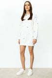 On Minimalist Stone Detail Long Sleeve Mini Dress - Everyday Chic