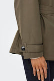 Only Oversize Bel Bağlamalı Midi Trençkot - Minimalist Tasarım