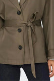 Only Oversize Bel Bağlamalı Midi Trençkot - Minimalist Tasarım