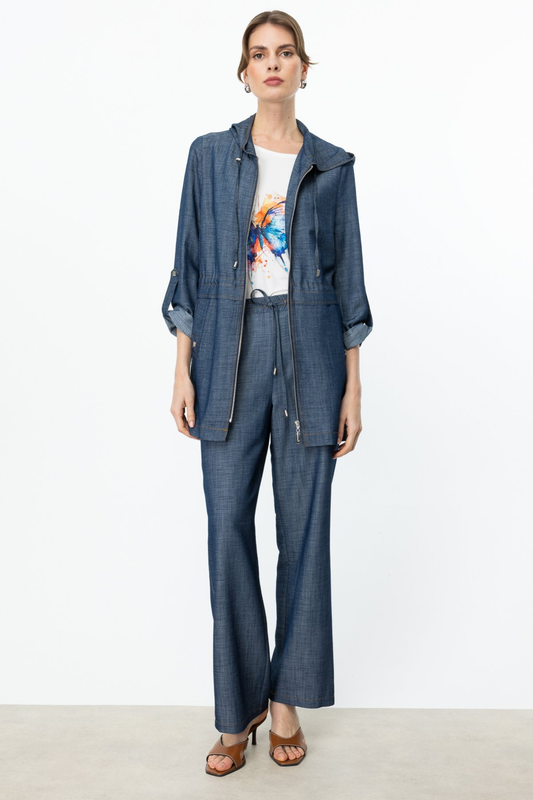 Ekol Beli Lastikli Bol Paça Pantolon