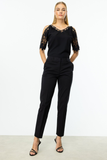Straight Leg Bridged Trousers Ekol