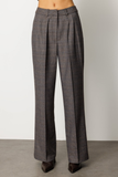 Ekol Plaid Wide Leg Trousers