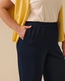 Büyük Beden Elastik Bel Geniş Paça Pantolon Gala-Xi