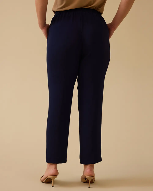 Gala-xi Minimalist Women's Trousers - High Waist Midi - Everyday Chic