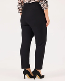 Plus Size Double Button Ankle Length Trousers