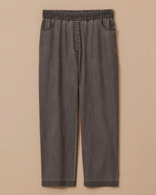 Plus size elastic waist jeans with pockets Gala-Xi