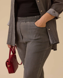 Plus size elastic waist jeans with pockets Gala-Xi