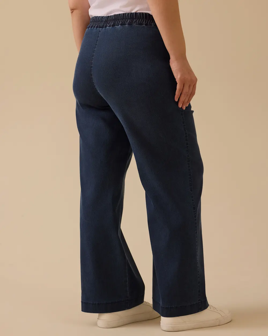 Plus Size Wide Leg Jeans Gala-Xi