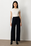 Buttoned Knit Trousers