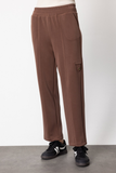 Button Detail Wide Leg Trousers On