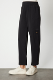 Button Detail Wide Leg Trousers On