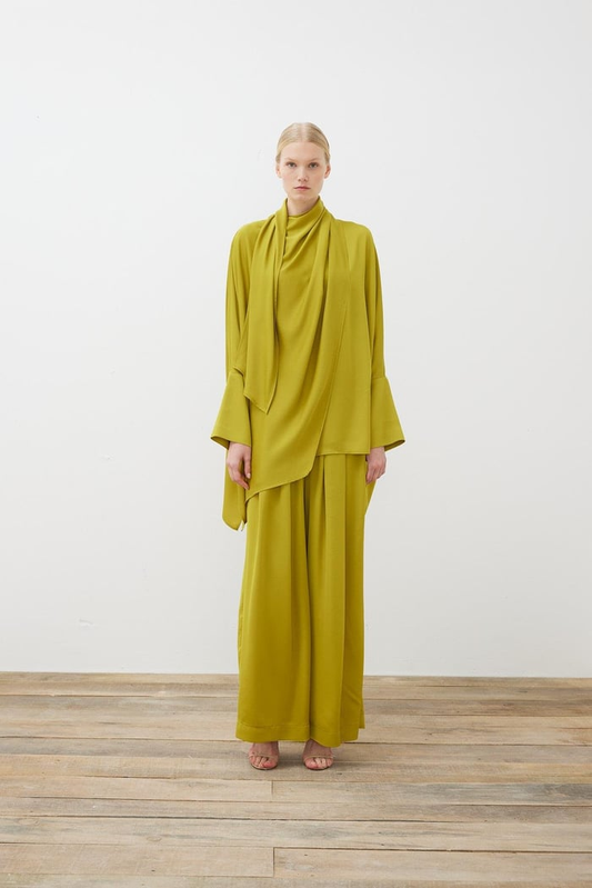 Elena Satin Trouser Suit Tailor Shop