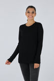 Daido Kadın Minimalist Uzun Kol T-Shirt - Regular Fit - Günlük Kullanım