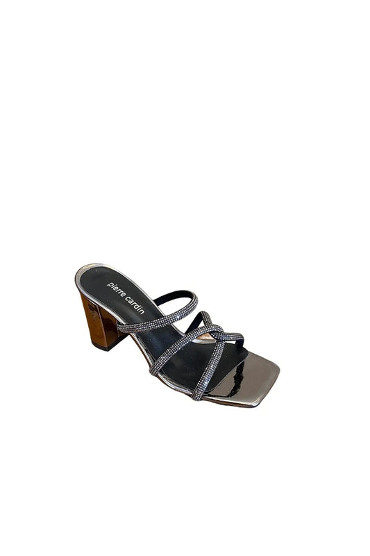 Pierre Cardin Metalik Minimalist Topuklu Terlik - Gece & Parti