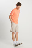 Regular Fit, Normal Cut, Normal Waist, Stone Color, Soft Textured Shorts, Wrangler