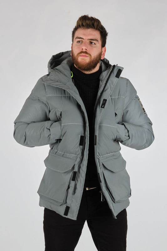 Rugu Erkek Oversize Kapüşonlu Kışlık Mont - Minimalist
