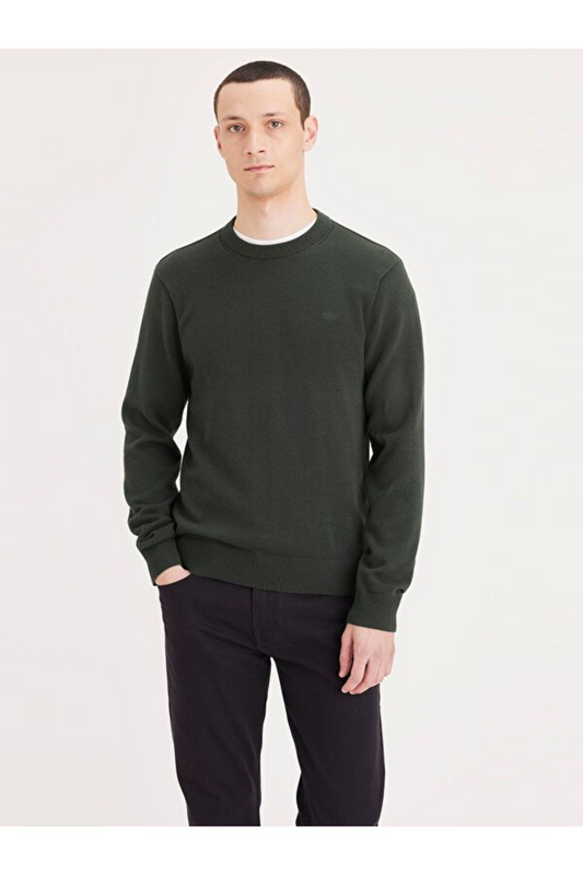 Dockers Erkek Minimalist Sweatshirt - Günlük & Şık, Uzun Kol, Yuvarlak Yaka