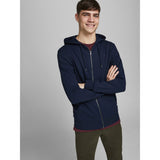 Jack&Jones Oversize Fermuarlı Kapüşonlu Erkek Sweatshirt - Günlük ve Spor