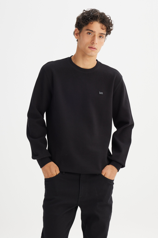 Regular Fit Normal Kesim Bisiklet Yaka Baskılı Sweatshirt Lee
