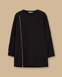 fermuar detaylı yuvarlak yaka sweatshirt Scl