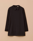 Shirt collar stripe detail sweatshirt Scl