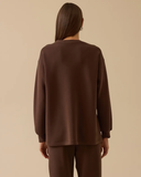 Loose-sleeved sweatshirt with accessory details - Seçil