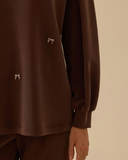 Loose-sleeved sweatshirt with accessory details - Seçil