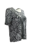 Canel Oversize Leopard Print Women's T-Shirt - Short Sleeve - Casual