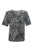 Canel Oversize Leopard Print Women's T-Shirt - Short Sleeve - Casual