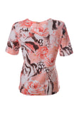 Canel Women's Short Sleeve Regular Fit Floral Pattern T-Shirt - Summer & Casual