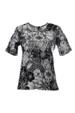 Canel Minimalist Floral Print Short Sleeve Regular Fit Women's T-Shirt - For Everyday Outfits