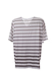 Canel Oversize Striped Minimalist Women's T-Shirt - Short Sleeve Casual