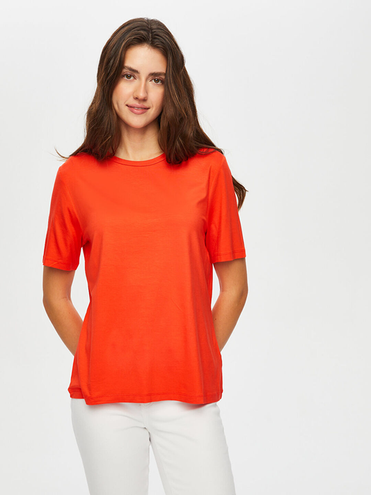 Women's Round Neck Short Sleeve T-Shirt by Faik Sönmez