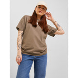 Jack&Jones JJXX Oversize Minimalist Kadın Tişört - Kısa Kol Günlük