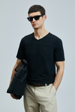 Lufian Minimalist V-Neck Short Sleeve Men's T-Shirt - Everyday Style