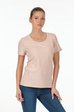 Vedi Minimalist Women's T-Shirt - Short Sleeve Round Neck - Casual