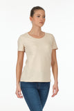 Vedi Minimalist Women's T-Shirt - Short Sleeve Round Neck - Casual