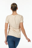 Vedi Minimalist Women's T-Shirt - Short Sleeve Round Neck - Casual
