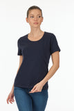 Vedi Minimalist Women's T-Shirt - Short Sleeve Round Neck - Casual