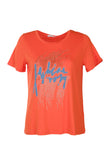 Vedi Minimalist Taş Detaylı Kadın T-Shirt - Kısa Kol Yuvarlak Yaka