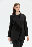 Müsemma Plus Size Elegant Suit with Tassel and Sequin Details