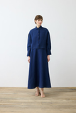Denim Effect Linen Skirt Suit Tailor Shop