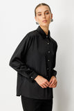 Stone Embellished Satin Shirt Ekol