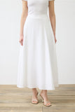 Tailor Shop Minimalist Midi Linen Skirt - High Waist - Casual & Chic