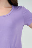 Tolga Saraçoğlu Minimalist Yuvarlak Yaka Kısa Kol Kadın T-Shirt - Günlük Kullanım