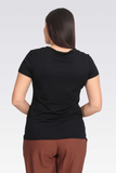 Tolga Saraçoğlu Minimalist Yuvarlak Yaka Kısa Kol Kadın T-Shirt - Günlük Kullanım
