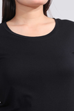 Tolga Saraçoğlu Minimalist Yuvarlak Yaka Kısa Kol Kadın T-Shirt - Günlük Kullanım